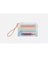 new NOTED By Post It Plastic Transparent Iridescent Pencil Pouch+ Pens+ ... - $14.75