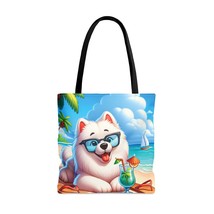 Tote Bag, Dog on Beach, Samoyed, Tote bag, 3 Sizes Available, awd-1240 - £22.45 GBP+