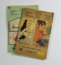 2 GTE Illustrated Phone Books Kewanee Illlinois Advertisement VTG 1960 1959 - £16.51 GBP