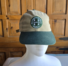 BNSF Burlington Northern Santa Fe Railway Railroad Trucker Hat Tan Green - $23.38