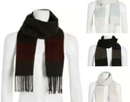 Steve Madden shimmering Scarf Lurex Striped Muffler Made in Italy Classic Modern - $9.39