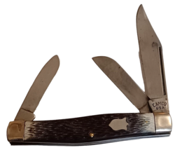 Vintage Camco 772 3 Blade Pocket Knife Stockman VGC - £31.88 GBP