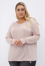 Dreamy  Sand Beige Tunic Top w/Stones on Long Sleeves, Vocal  Apparel 1X... - $36.99