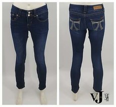 Seven7 DARK Blue Skinny Jeans Decorative Pocket Womens Size 2 - $18.00