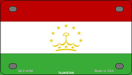Tajikistan Country Flag Novelty Mini Metal License Plate Tag - £12.01 GBP