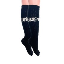 Women Knee High Knitted Socks 1 Pair Size 9-11 - £7.06 GBP