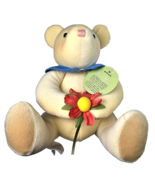 Hallmark Pitter Patter Bear Plush Stuffed Animal Pale Yellow 8&quot; Loved On... - £11.78 GBP