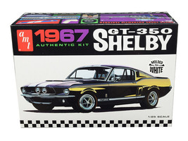 Skill 2 Model Kit 1967 Ford Mustang Shelby GT350 White 1/25 Scale Model AMT - $42.57