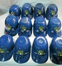 MLB Milwaukee Brewers Glove Logo Mini Batting Helmet Ice Cream Bowls Lot of 24 - $59.99