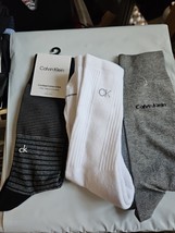 Calvin Klein Combed Cotton Men’s 2pr Crew Dress &amp; 1pr Crew Socks 3 Pack ... - $14.85