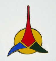 Star Trek Classic TV Series Klingon Logo Metal Enamel Pin LARGE Version 1986 NEW - £6.26 GBP