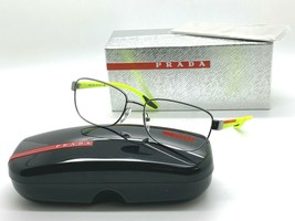 Prada Sport Eyeglasses Vps 52L 5AV-101 GUNMETAL/NEON Yellow 54-17-145MM Italy - £83.39 GBP