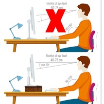 Bamboo Wood Monitor Stand Ergonomic Computer Riser with Storage Organize - $85.00
