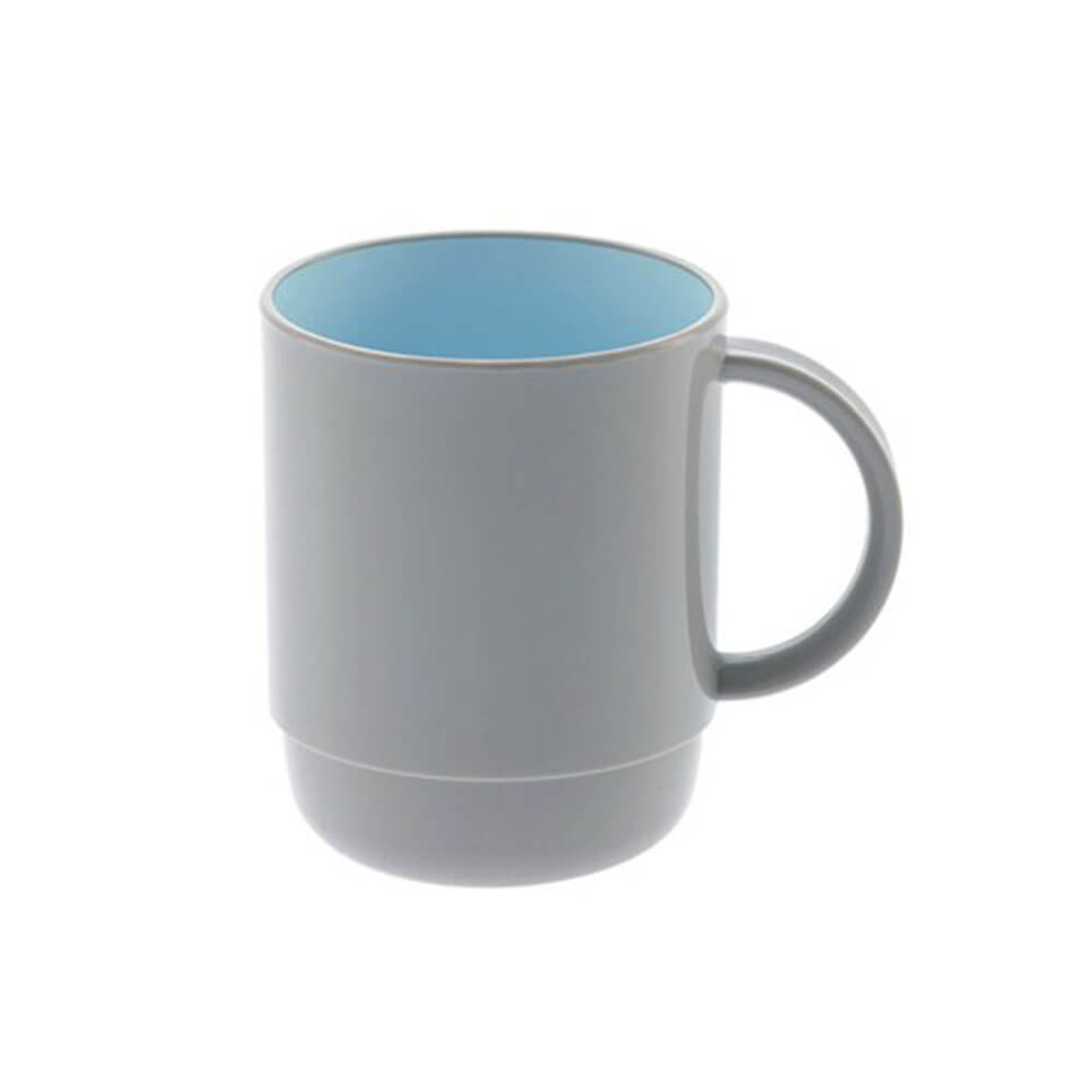 Primary image for  450ml Grey and Blue Plastic Mug Blu/Gry