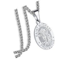 Oval Saint Christopher/Michael/Joseph/Virgin Pendant - £40.49 GBP