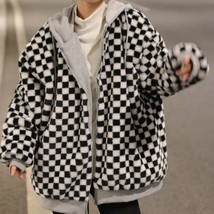 Deeptown Women&#39;s Plaid Jackets Vintage Harajuku Oversized Korean Fashion Streetw - £94.05 GBP