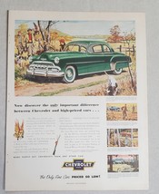1950's Chevrolet Deluxe Sedan Magazine Advertisment - $16.83
