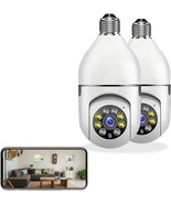 2PCS Light Bulb Camera 1080P 2.4G 5.0GWireless Light Bulb Camera WiFi Ou... - £41.50 GBP