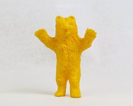 Standing Bear Yellow Figure Vintage 1970s MPC Plastic Animal Grizzly Toys - $9.70