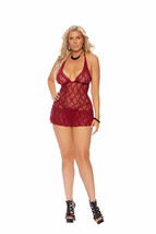 Lace halter neck babydoll with flutter skirt and matching panty. Queen Size - £23.09 GBP