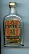 Amber Gold American Straight Whiskey Empty Miniature Glass Bottle 1930&#39;s - $295.02