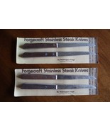 NEW Vintage Forgecraft Stainless Steak Knives Hanford Washington Forge S... - $266.38 MXN