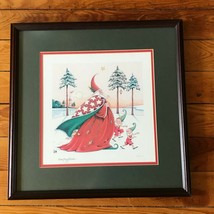 Estate Mary Engelbreit Signed &amp; Numbered Santa Claus &amp; Two Elves Christmas Holid - £369.54 GBP