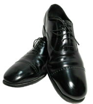 Florsheim Lexingron Mens Sz 11.5 D Black Cap Toe Oxford Dress Shoes Leather  - £57.04 GBP