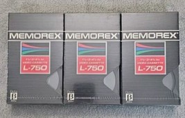 Memorex L-750 Blank Betamax Tapes, Lot of  3, New in Shrink Wrap - $21.26