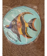 New Deadstock Vtg 1980s Bahamas Tropical Fish Kitchen Mitts Cushion Blue... - $537.13 MXN