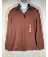 Nwt-Men’s Tasso Elba long sleeve 1/4 zip shirt-color FireBrick-Sz Medium - £18.34 GBP