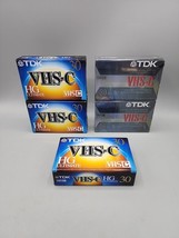 Lot of 5 TDK VHS-C TC-30 HG Ultimate &amp; Superior High Grade Video Camcord... - $18.78