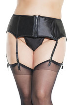 La Petite by Coquette Satin garter belt Set Size XL Style 1017 Black 6 s... - £15.77 GBP