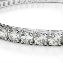 6Ct Round Cut Lab-Created Diamond Tennis Bracelet Real 14K White Gold FN - £257.21 GBP