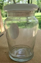 Vintage Yankee Candle Clear Glass Jar Canister 6&quot; Clear w/frosted Lid - £5.44 GBP