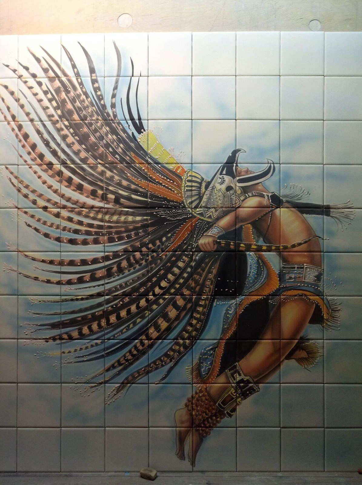 Mexican Talavera Mural HQ - Danza Del Apache1 - - $585.00