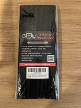 Black Paracord 100 ft Type III Paracord 550-4mm Nylon Rope Mil-Spec para... - $18.79