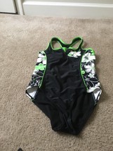 ZeroXposur Girls Floral Print Swimsuit with Floral Print Sides Size 12 - £26.80 GBP