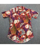 VTG H Bar C California Ranch Wear Shirt Mens 3XL Pearl Snap Abstract Lon... - $1,827.63 MXN