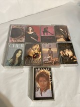 1980s 90s Female Artist 9 Cassette Tape Lot Women Of Pop Dion Mariah Twain Cher+ - £18.06 GBP