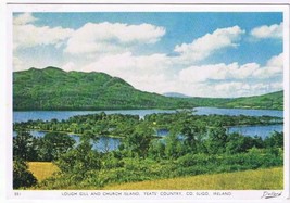 Ireland Postcard Sligo Lough Gill &amp; Church Island Yeats Country - £2.33 GBP