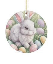 Rabbit Ornament, Vintage Farmhouse Easter Decor, Cottage Core Decor, Watercolor  - £10.23 GBP