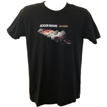 Jackson Browne Solo Acoustic Men&#39;s Black Graphic T-Shirt Tee Medium Concert - £23.63 GBP