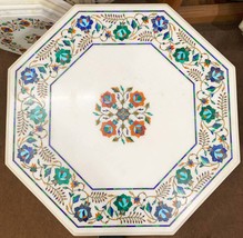 21&#39;&#39;INCH Marble Table Top Precious Multi Stones Hand Inlay - $1,950.00