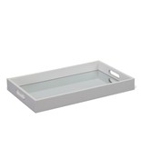16&quot; White Shagreen and Mirror Tray - $83.99