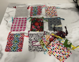 Lot Of 13 Brighton Jewelry Bags Pouch Cloth Fabric Drawstring Cotton - £13.87 GBP