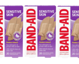 Band Aid Brand Adhesive Bandages for Sensitive Skin, Assorted, 20 ct 3 Pack - £15.14 GBP