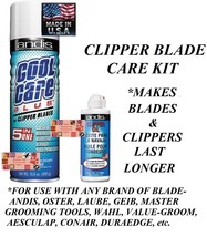 ANDIS CLIPPER BLADE CARE PLUS COOL SPRAY&amp;OIL Lube SET-Cleaner,Cooling,Di... - $19.99