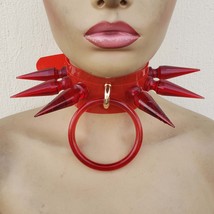 Handmade Extreme Spike PVC Choker Collar ,Gothic, Punk ,Alternative ,Goth,Rave  - £98.75 GBP