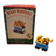 Vintage Hallmark Disney Merry Miniatures Mickey Express Pluto&#39;s Coal Car 1998 - £6.38 GBP
